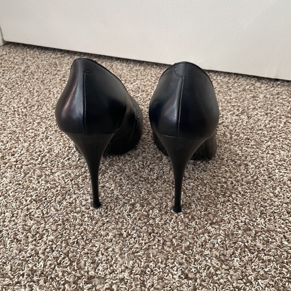 Mario Muzi Lightweight Black Heels with Buckle - Picture 4 of 7